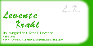 levente krahl business card